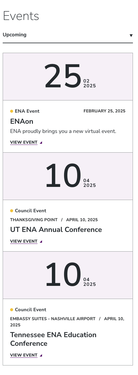 ENA mobile events
